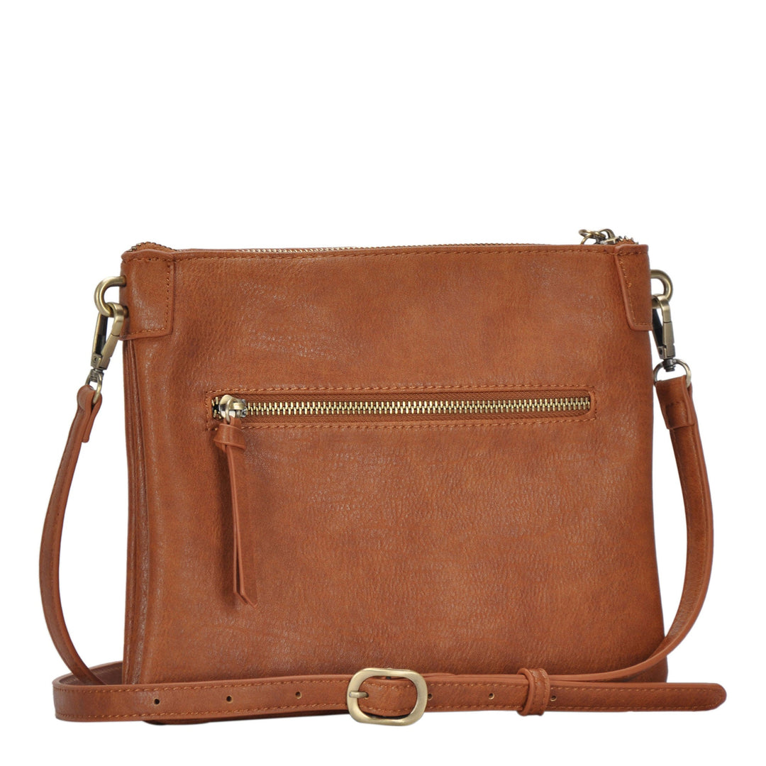 Sasha + Sofi - Brown Crossbody Bag Polyester PU