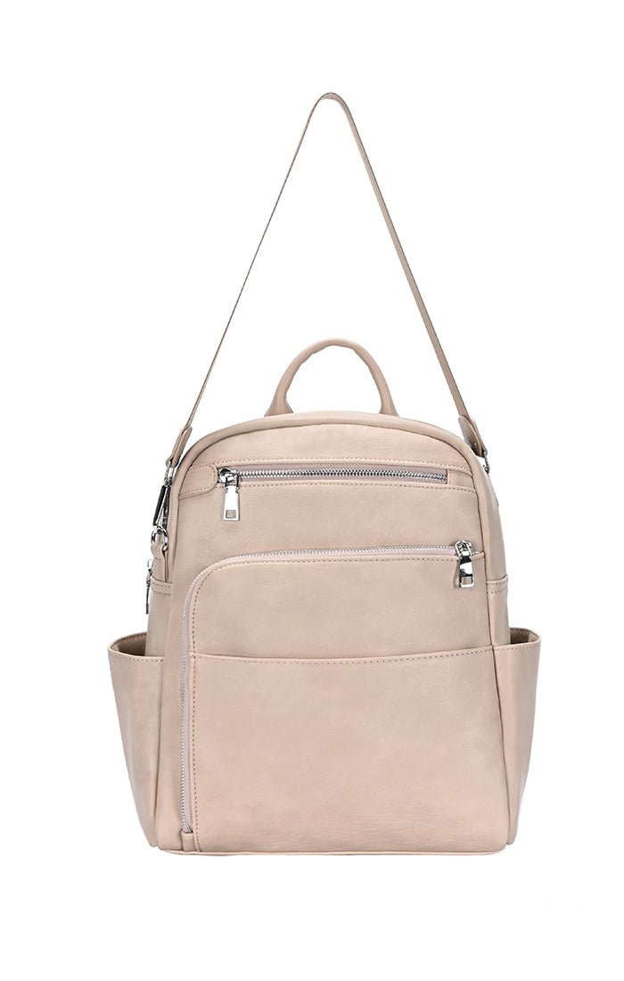 backpack recycled bottles vegan leather Willa Vegan Leather Utilitarian Backpack