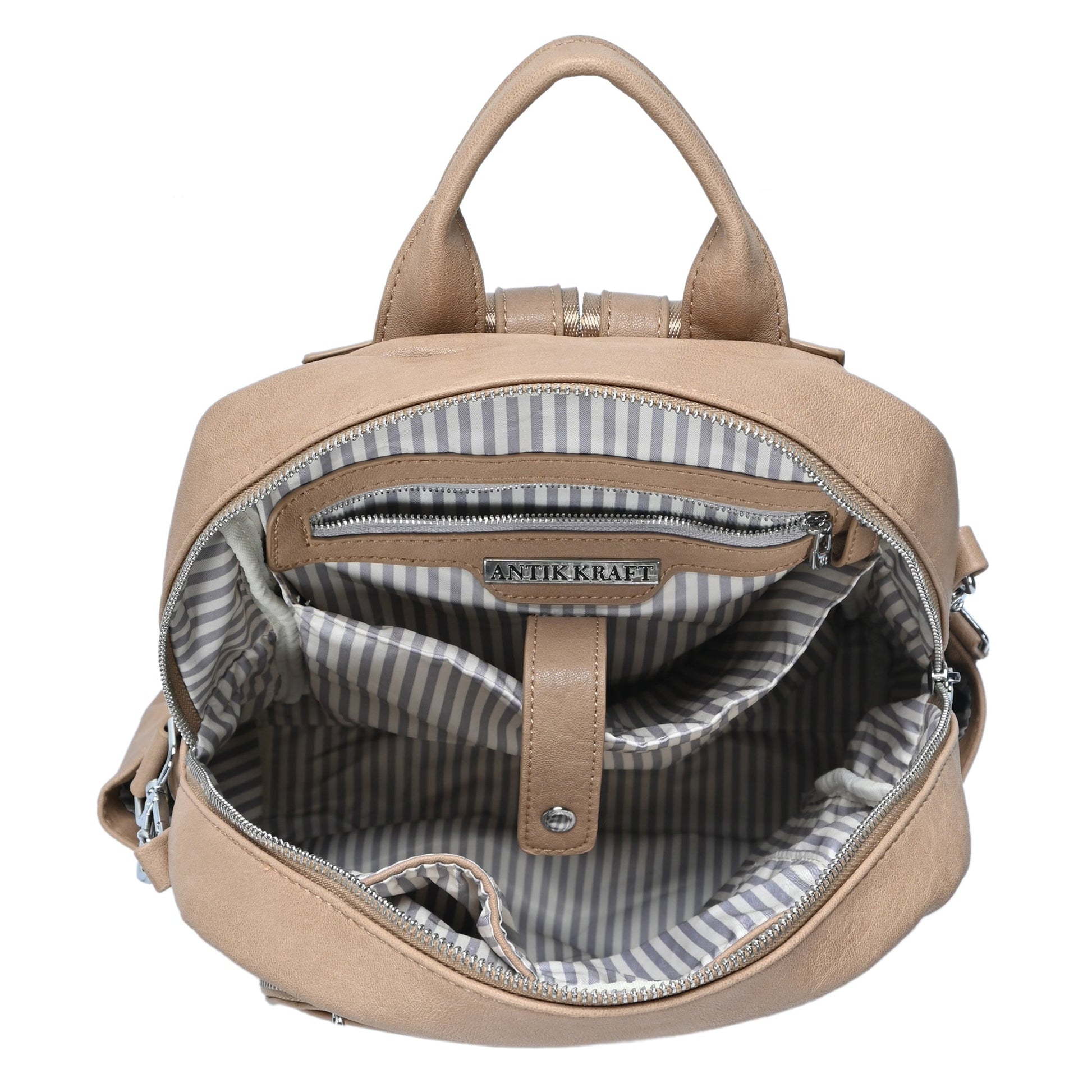 antik kraft california faux leather backpack The Jenny | Vegan Backpack while adjustable straps Nyra Webbing Strap Convertible Backpack